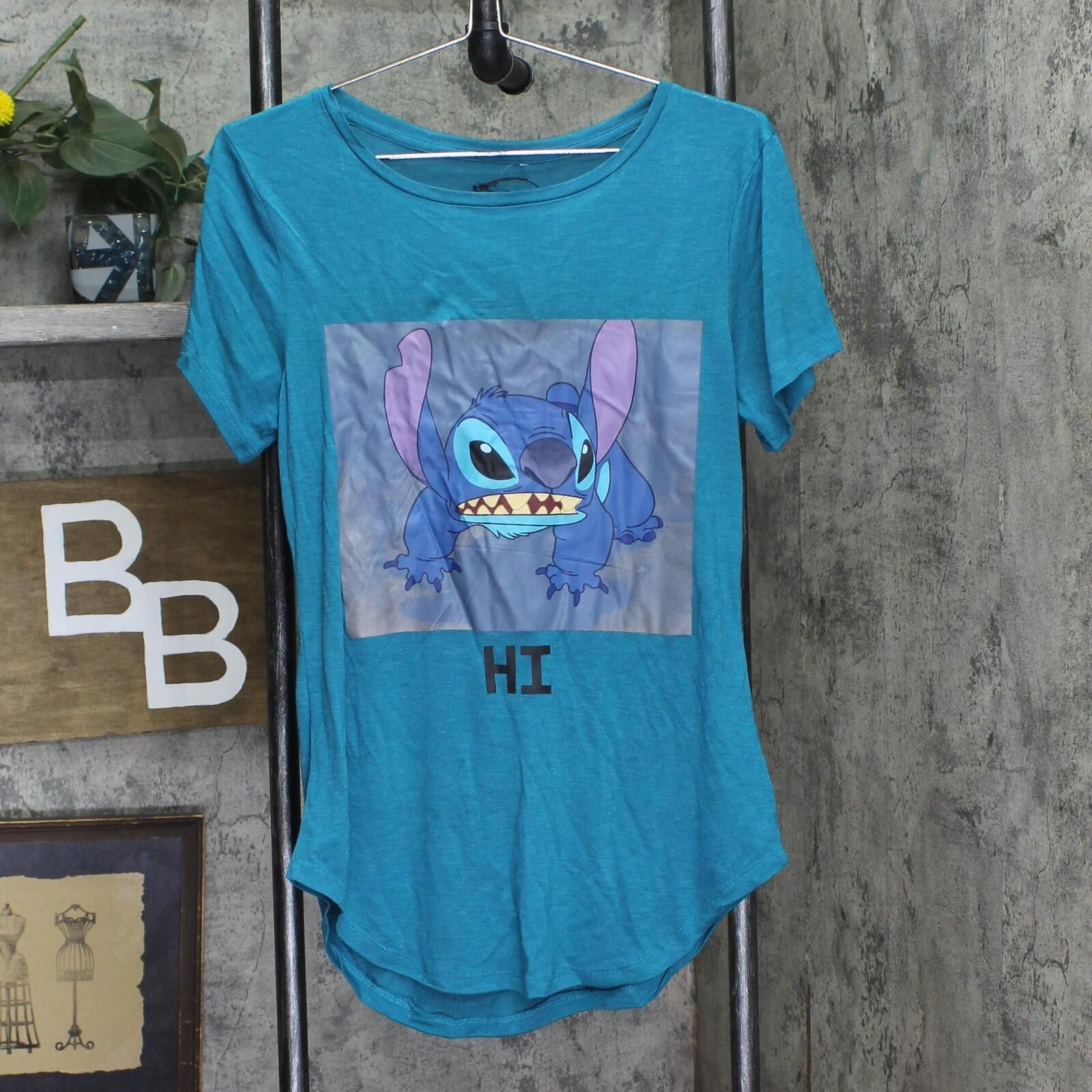 Disney Nwt Disney Juniors Stitch Graphic Tunic T-shirt Top Blue M Size M / US 6-8 / IT 42-44 - 1 Thumbnail