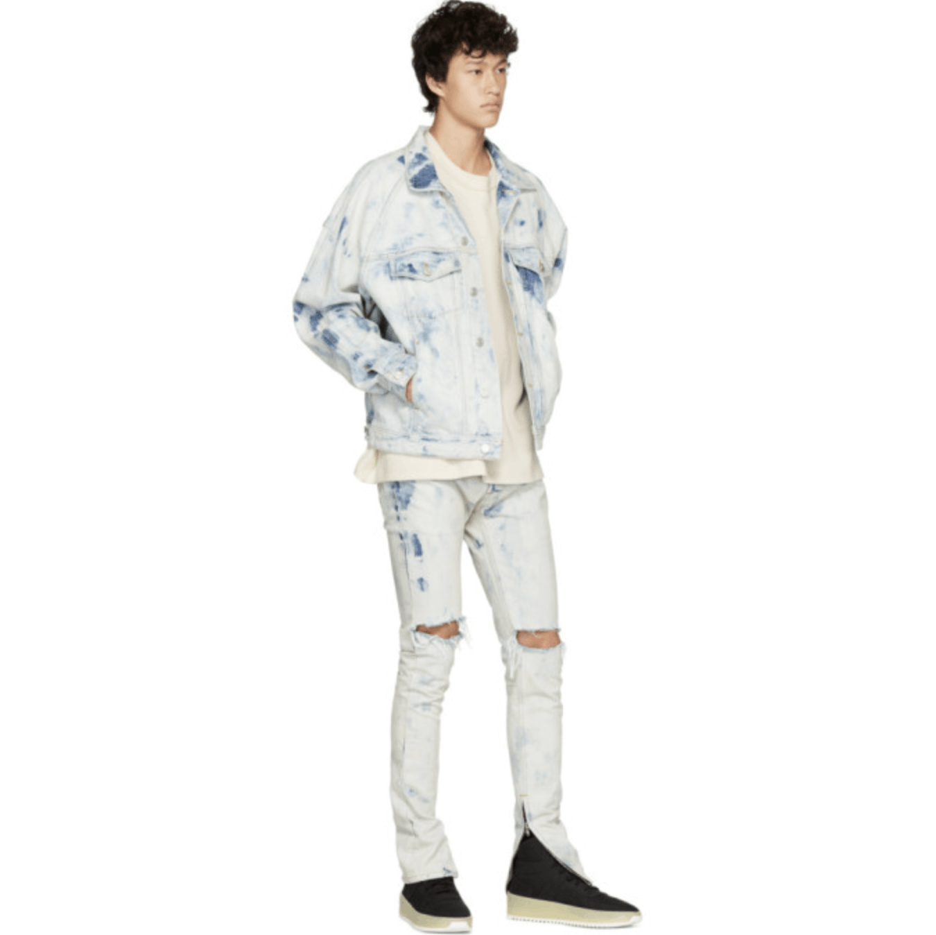 Fear of God INVERTED HOLY WATER $1300 NEW FIFTH DENIM JACKET FEAR OF GOD Size US L / EU 52-54 / 3 - 3 Thumbnail