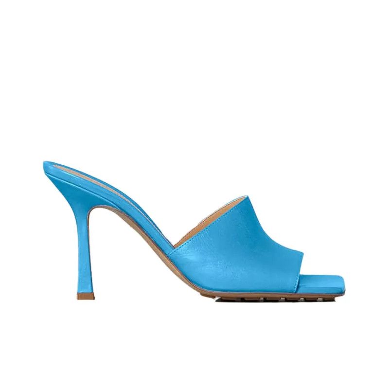 Bottega Veneta o1n1vont0924 Stretch Mules in Sky Blue Size US 8.5 / IT 38.5 - 1 Thumbnail