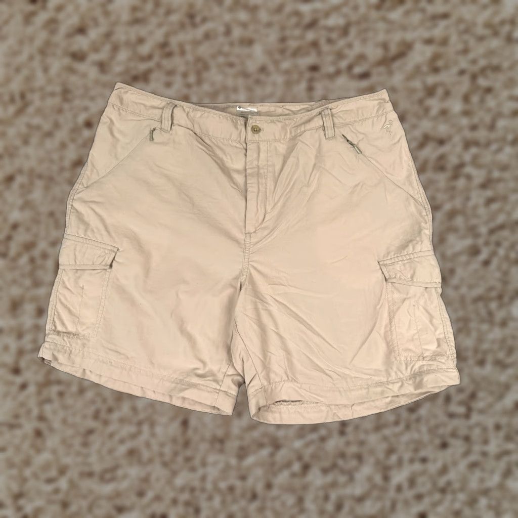 Vintage VINTAGE Columbia Women's Cargo Shorts Large Beige Nylon Activewear Casual Travel 33x7 Outdoor Girls Size 36" / US 14 / IT 50 - 1 Thumbnail