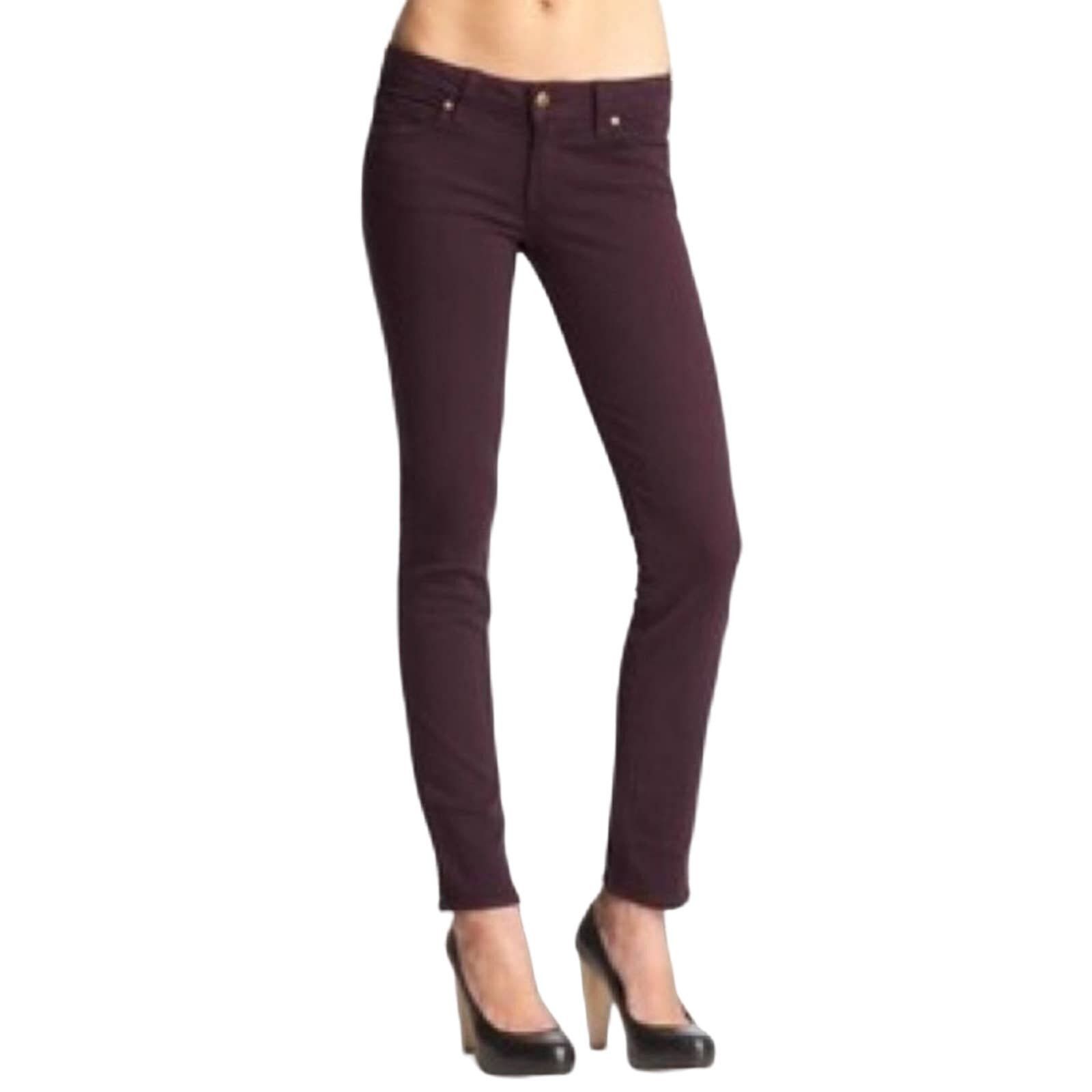 Jean Ultra Skinny Paige Verdugo - Couleur Wine (rouge Bordeaux) - Taille 26 - Occasion Très Bon état