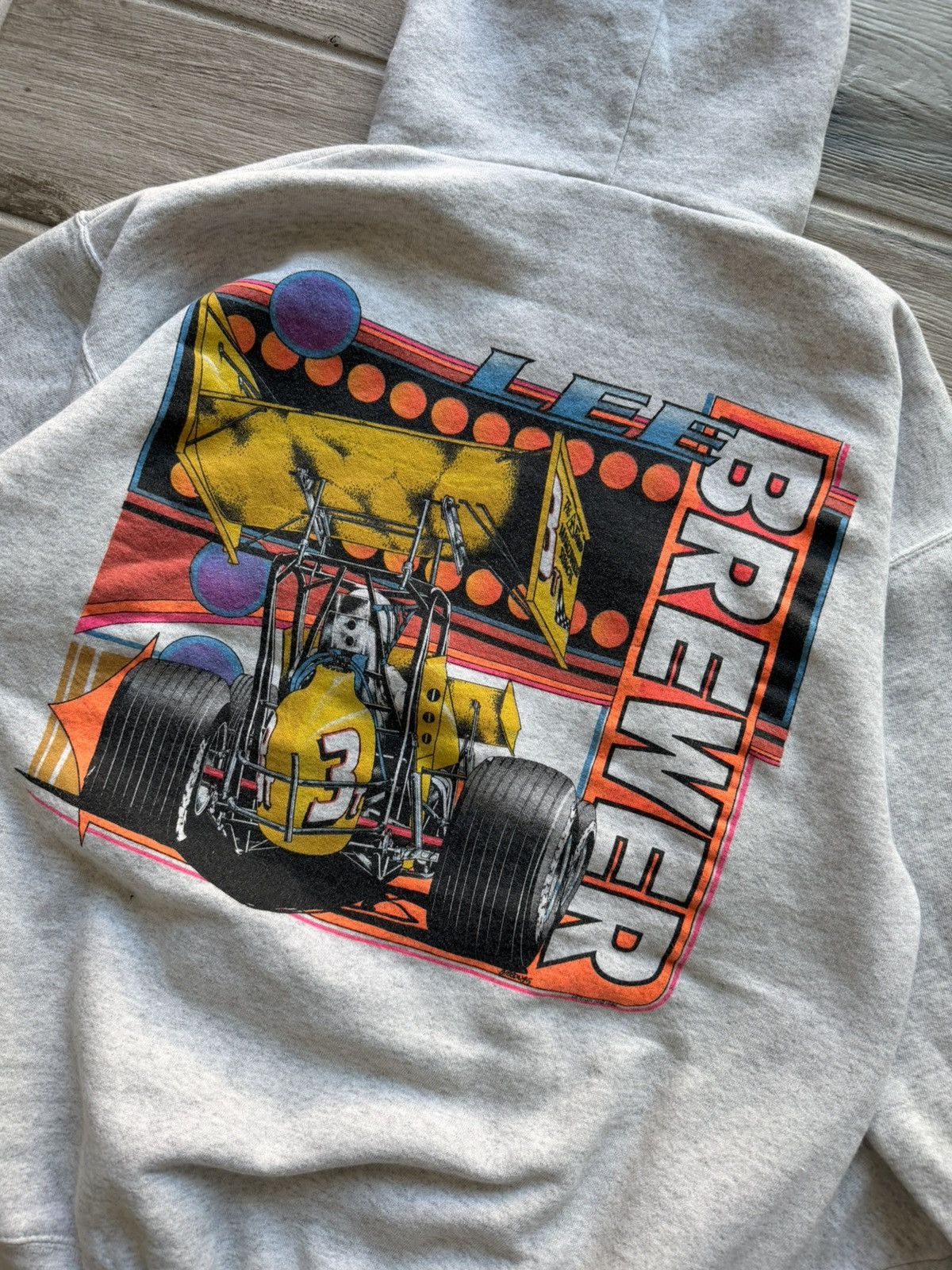 NASCAR Vintage 90s Distressed Racing Hoodie Lee Brewer Size Large Size US L / EU 52-54 / 3 - 8 Thumbnail