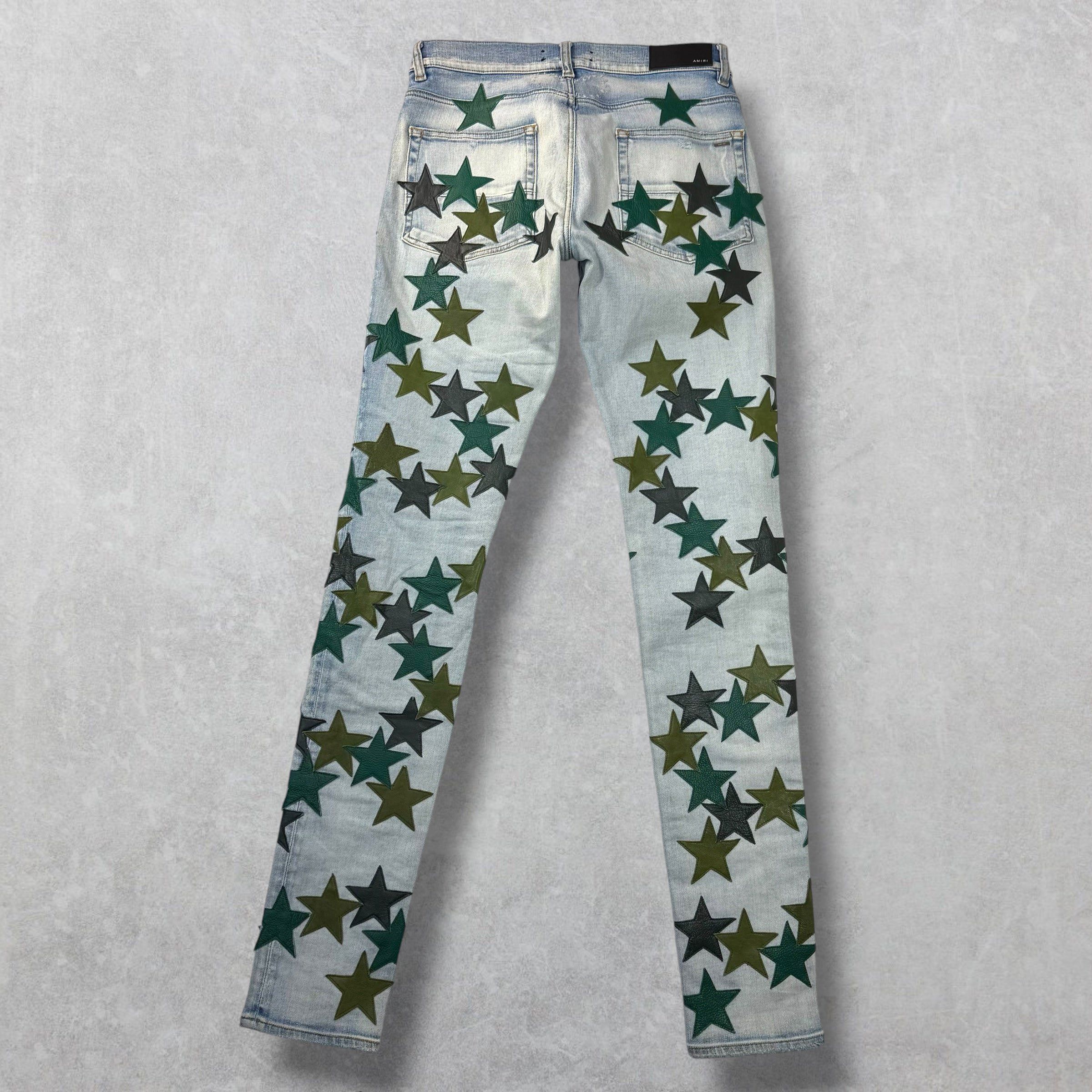 Amiri Amiri x Chemist Green Star Patch Jeans 30 Size US 30 / EU 46 - 2 Thumbnail
