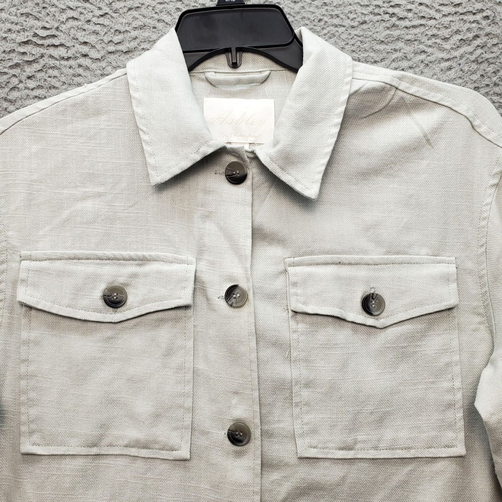 Vintage Ashley Shirt Men's S Gray Long Sleeve Button-Up Collar 2 Pocket Flap Cotton Size US S / EU 44-46 / 1 - 4 Thumbnail