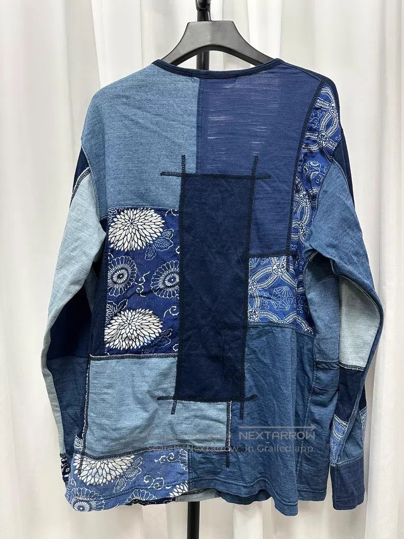 Junya Watanabe Junya Watanabe Indigo Dyed Patchwork Cardigan Size US L / EU 52-54 / 3 - 4 Thumbnail