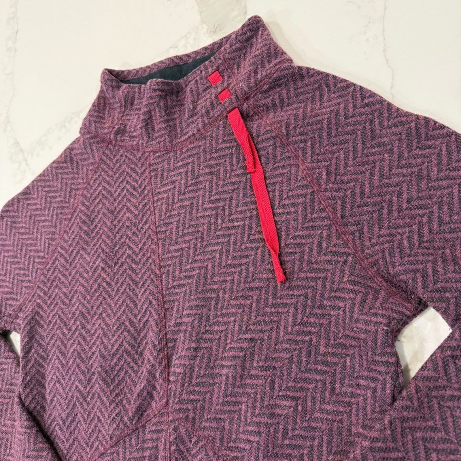 Prana Prana Funnel Neck Chevron Wool Blend Sweater Womens Medium Size M / US 6-8 / IT 42-44 - 4 Thumbnail