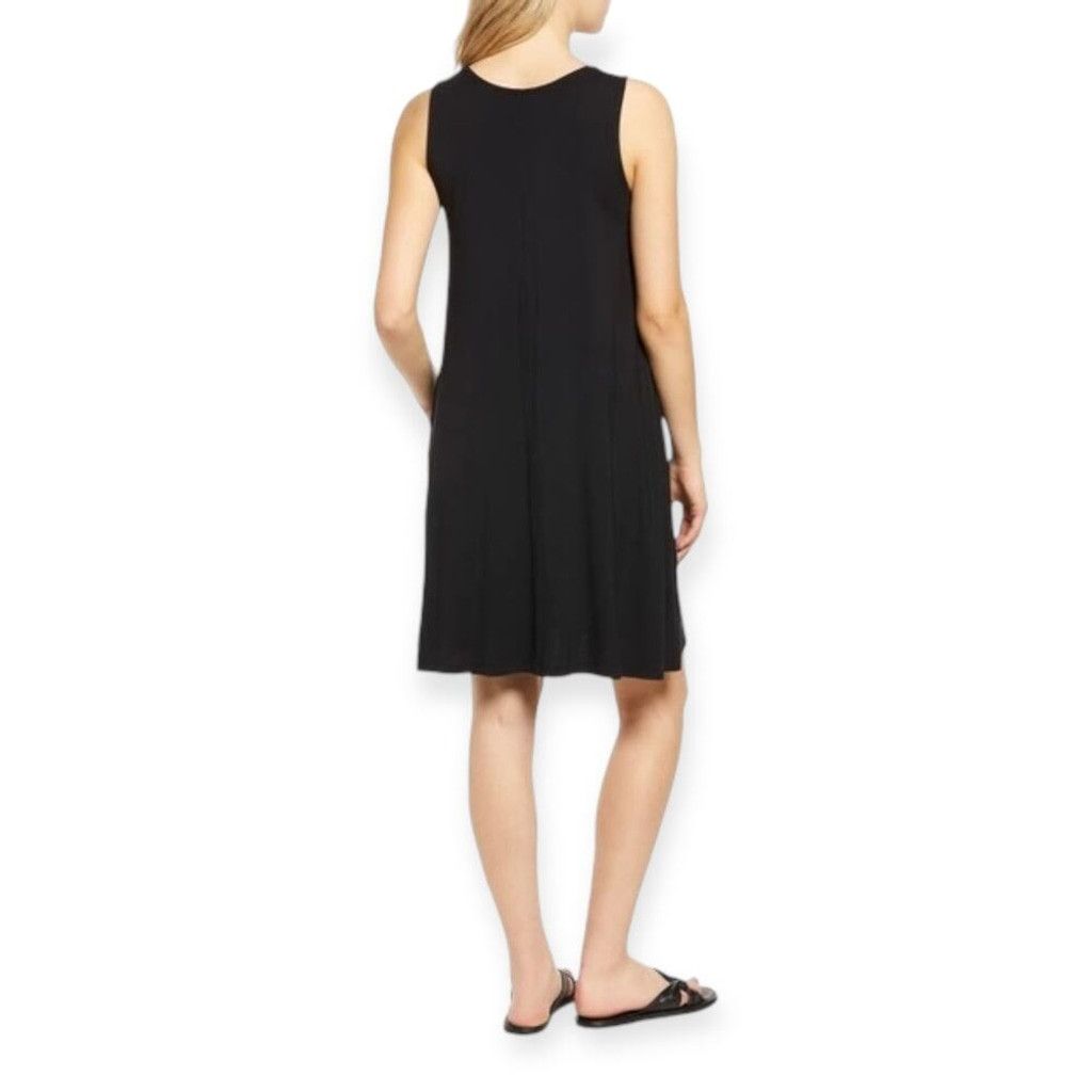 Nordstrom Caslon Sleeveless Swing Dress in Black Size XS / US 0-2 / IT 36-38 - 2 Thumbnail