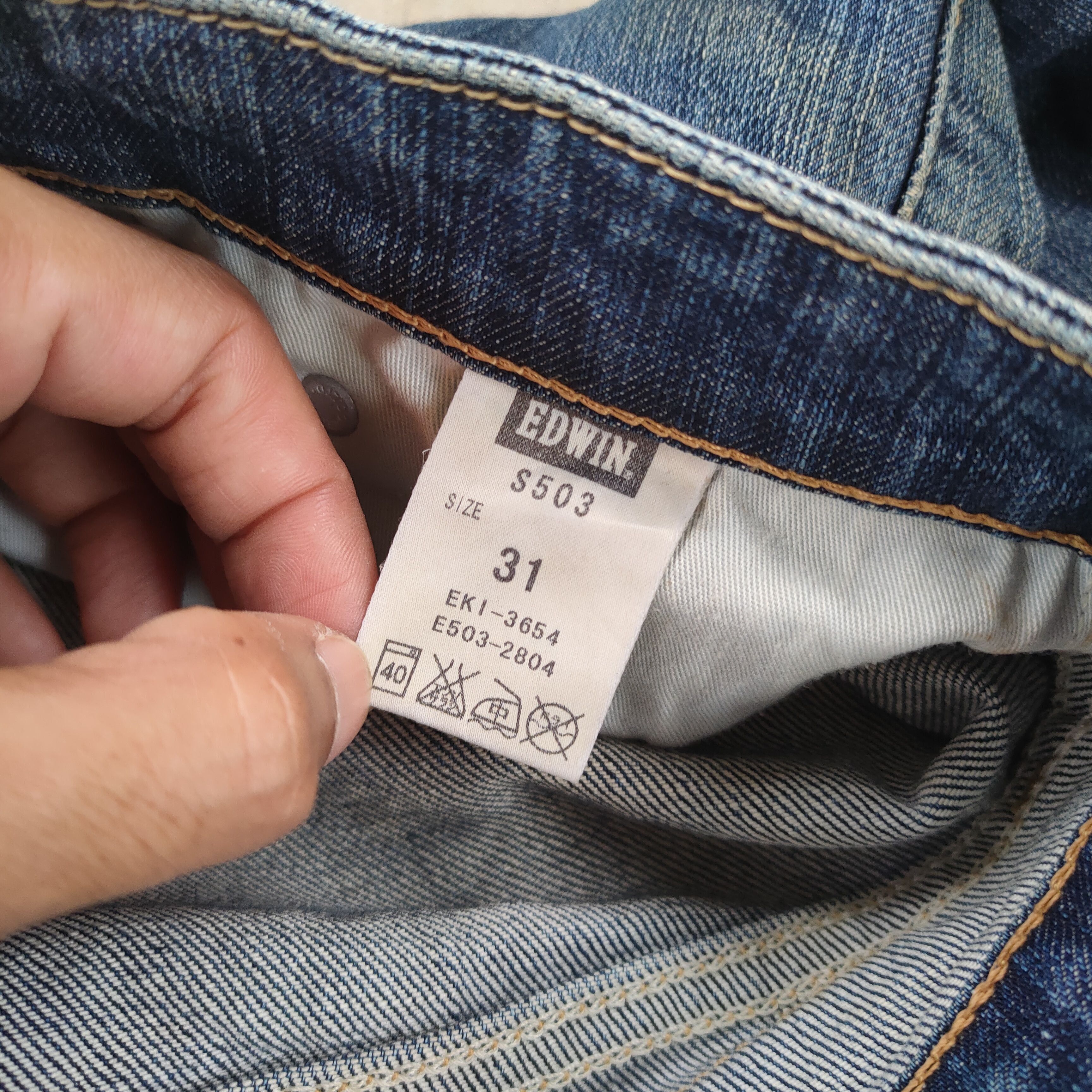 Edwin W32 VINTAGE EDWIN RUSTY FADED DISTRESSED JEAN DENIM PANTS Size US 32 / EU 48 - 10 Thumbnail