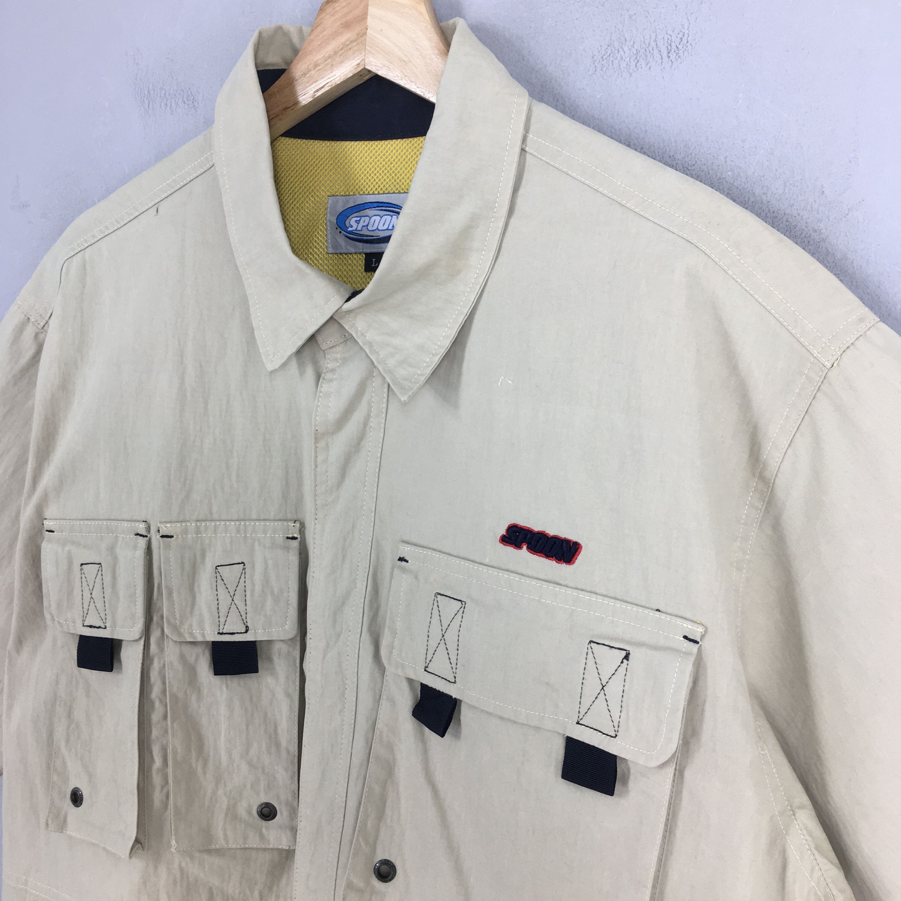 Honda × Spoon Vintage Spoon Honda Racing Team Beige Shirt Large Size US L / EU 52-54 / 3 - 3 Thumbnail