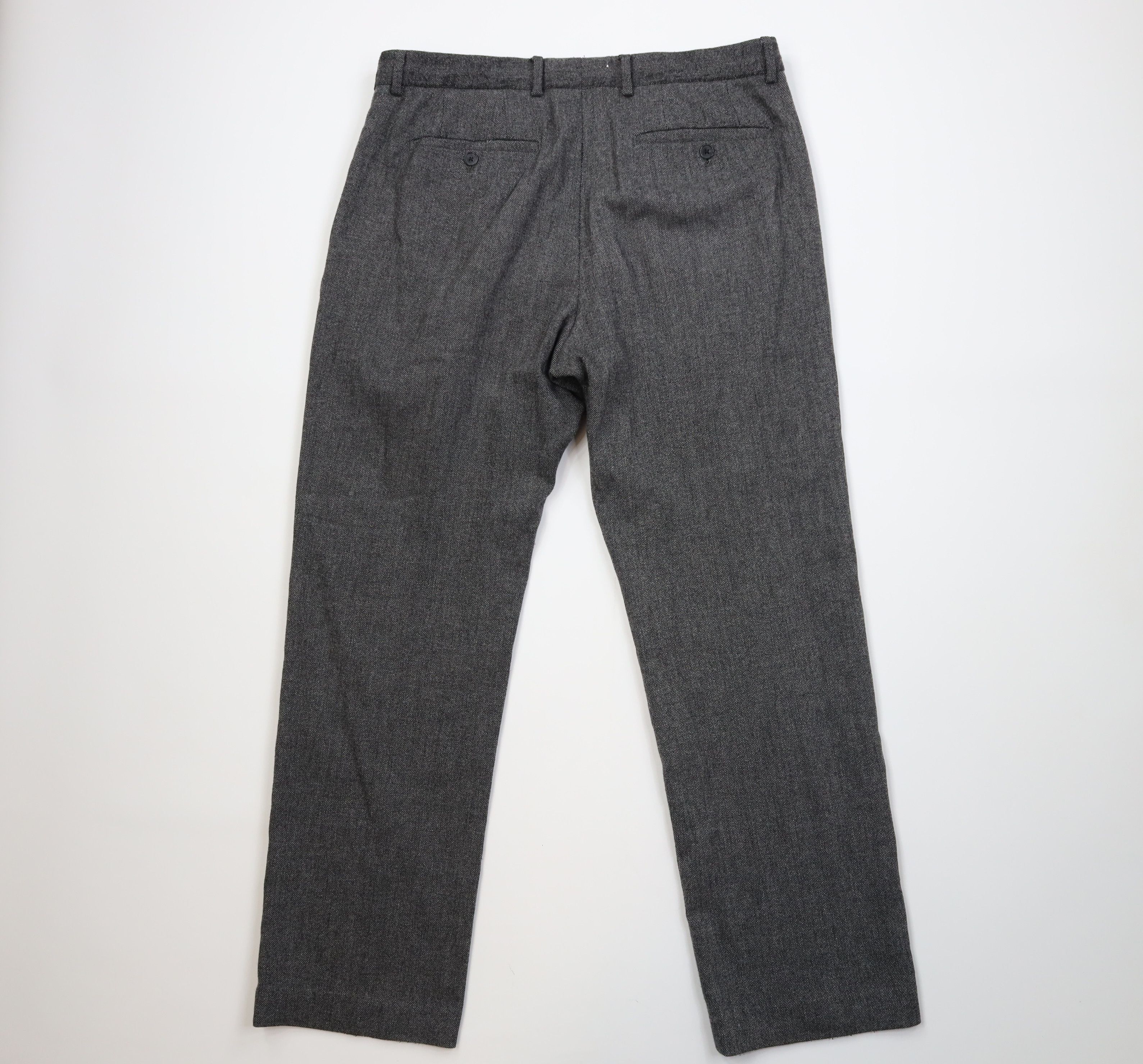 Express Express Flannel Wool Blend Knit Wide Leg Chino Pants Gray Size US 36 / EU 52 - 8 Thumbnail