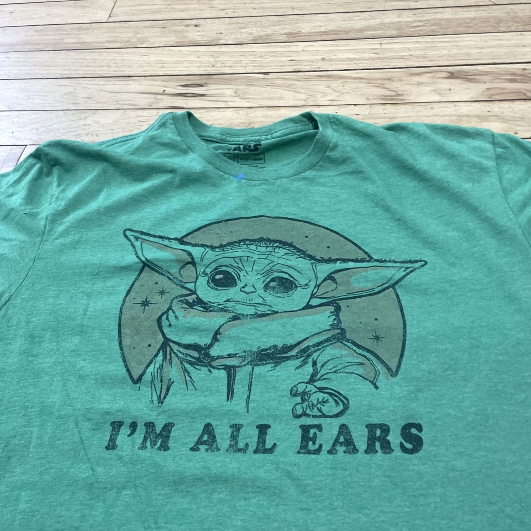 Star Wars Fifth Sun Star Wars Yoda Shirt Men L Green I'm All Ears Funny Graphic Tee Paint Size US L / EU 52-54 / 3 - 5 Thumbnail