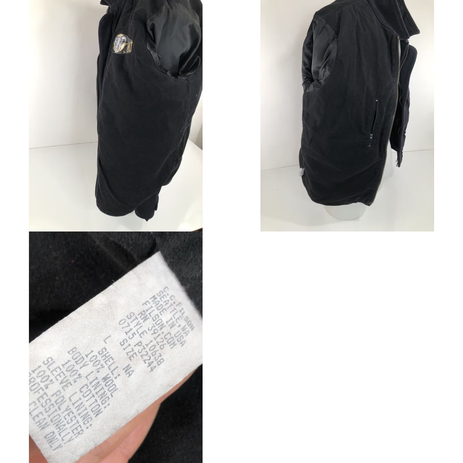 Filson Filson Jacket / Men's Wool Outer Shell M Black DSG Elephant Safari Rare C.C. Dallas Club DSC Virgin Wool M/L Jacket Size US L / EU 52-54 / 3 - 8 Thumbnail