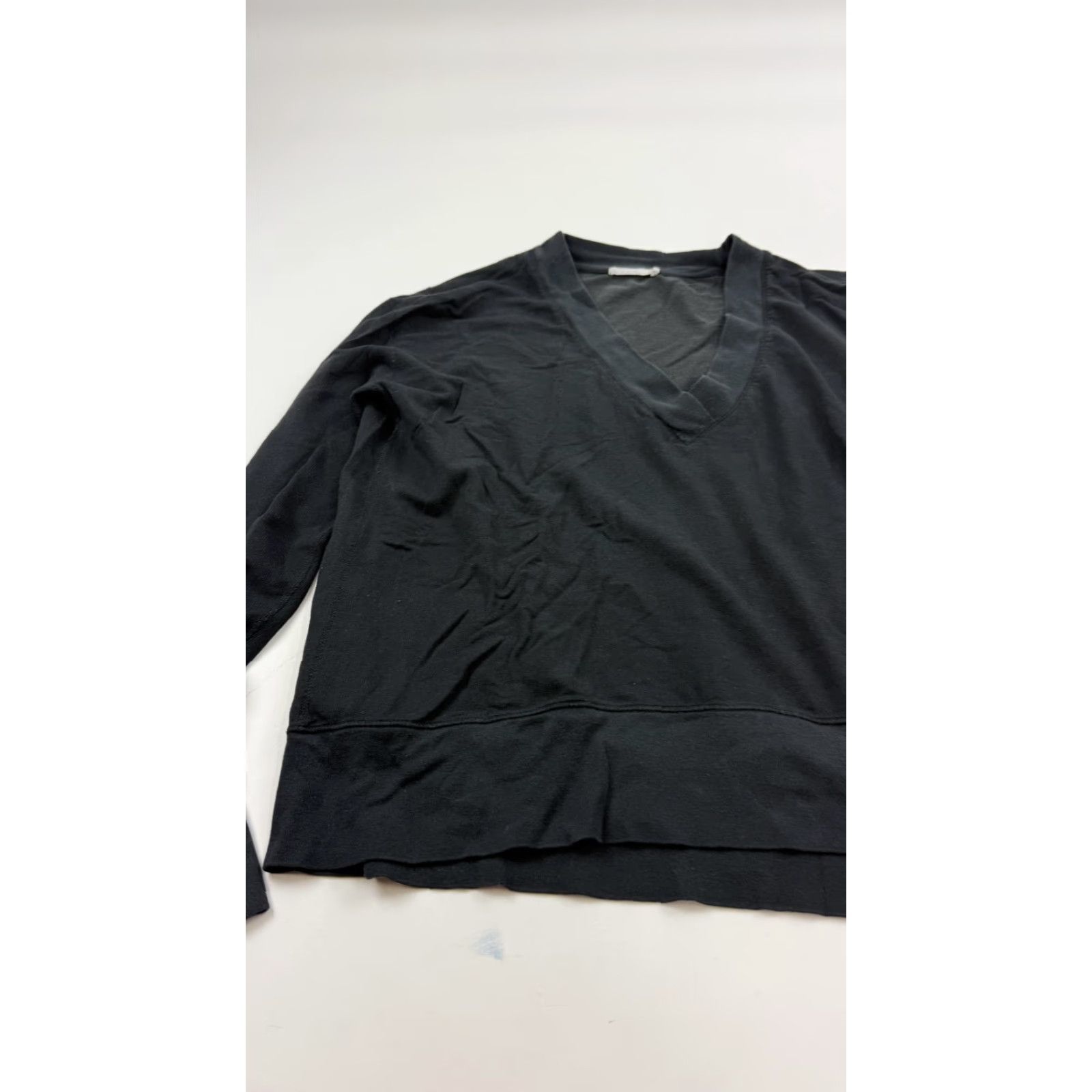 Rag & Bone rag & bone Sweatshirt Womens Small Black V-Neck Long Sleeve Pullover Casual Size S / US 4 / IT 40 - 3 Thumbnail