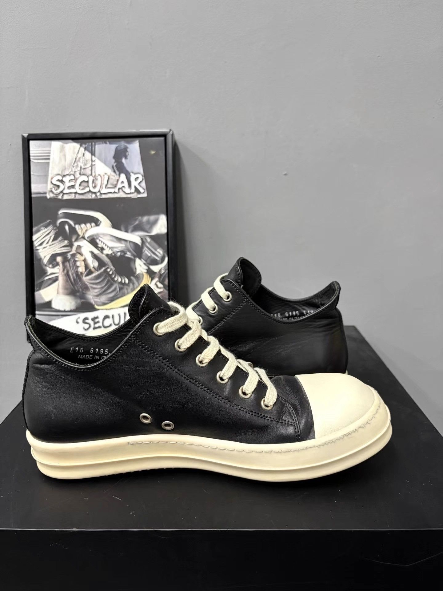 Rick Owens Rick Owens Classic Black White Low Sneakers K34 Size US 8.5 / EU 41-42 - 6 Thumbnail