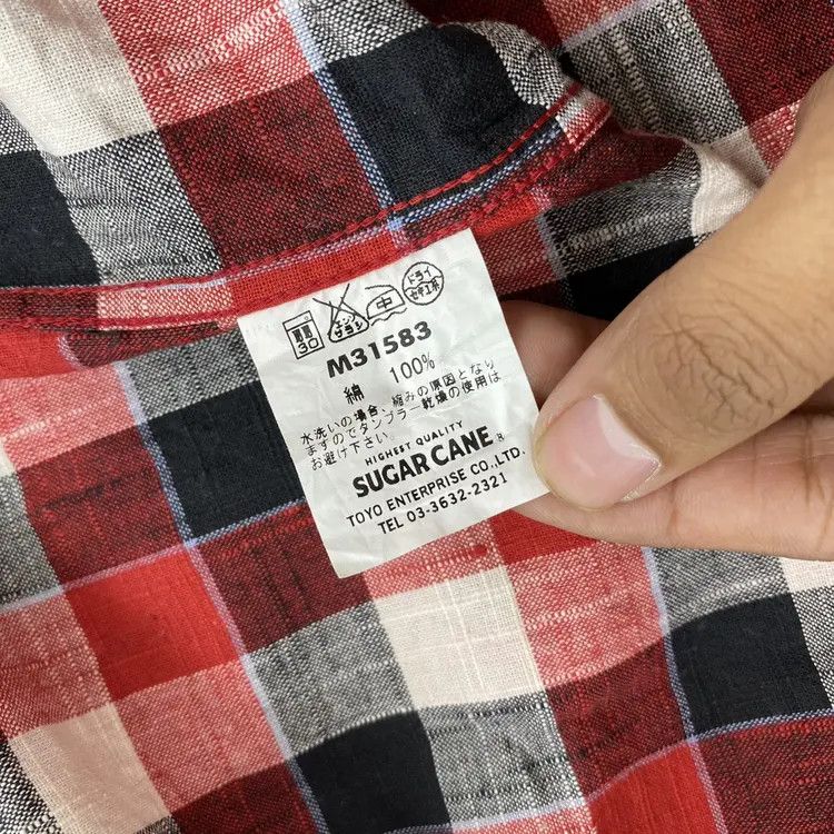 Sugar Cane Sugar Cane Half Button plaid Shirts Size US L / EU 52-54 / 3 - 8 Thumbnail