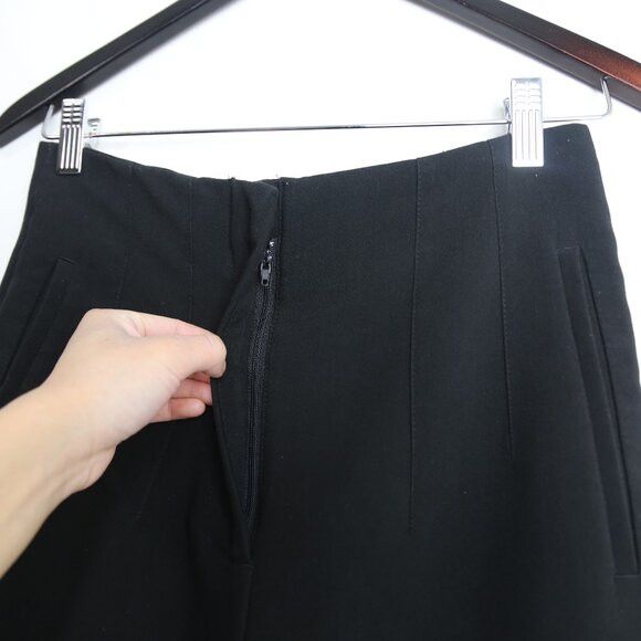 Zara Zara Black Smart Carrot Cutter Tapered Trousers Size 26" / US 2 / IT 38 - 3 Thumbnail