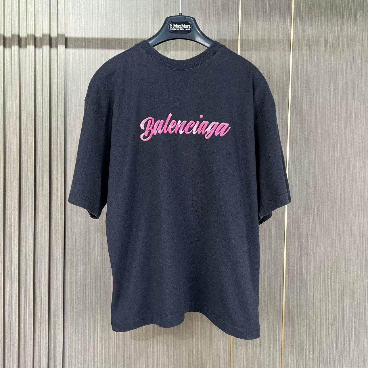 balenciaga short sleeve printed t-shirt