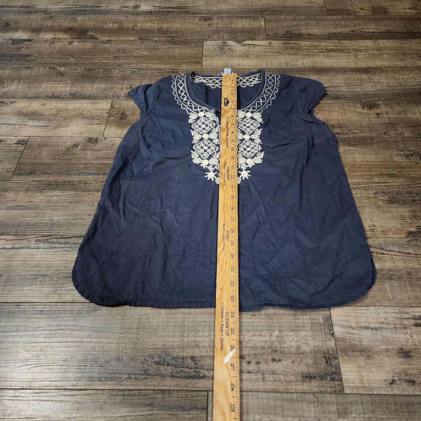 Izod Izod embroidered sleeveless blouse women top sz M blue 2228 Size M / US 6-8 / IT 42-44 - 3 Thumbnail