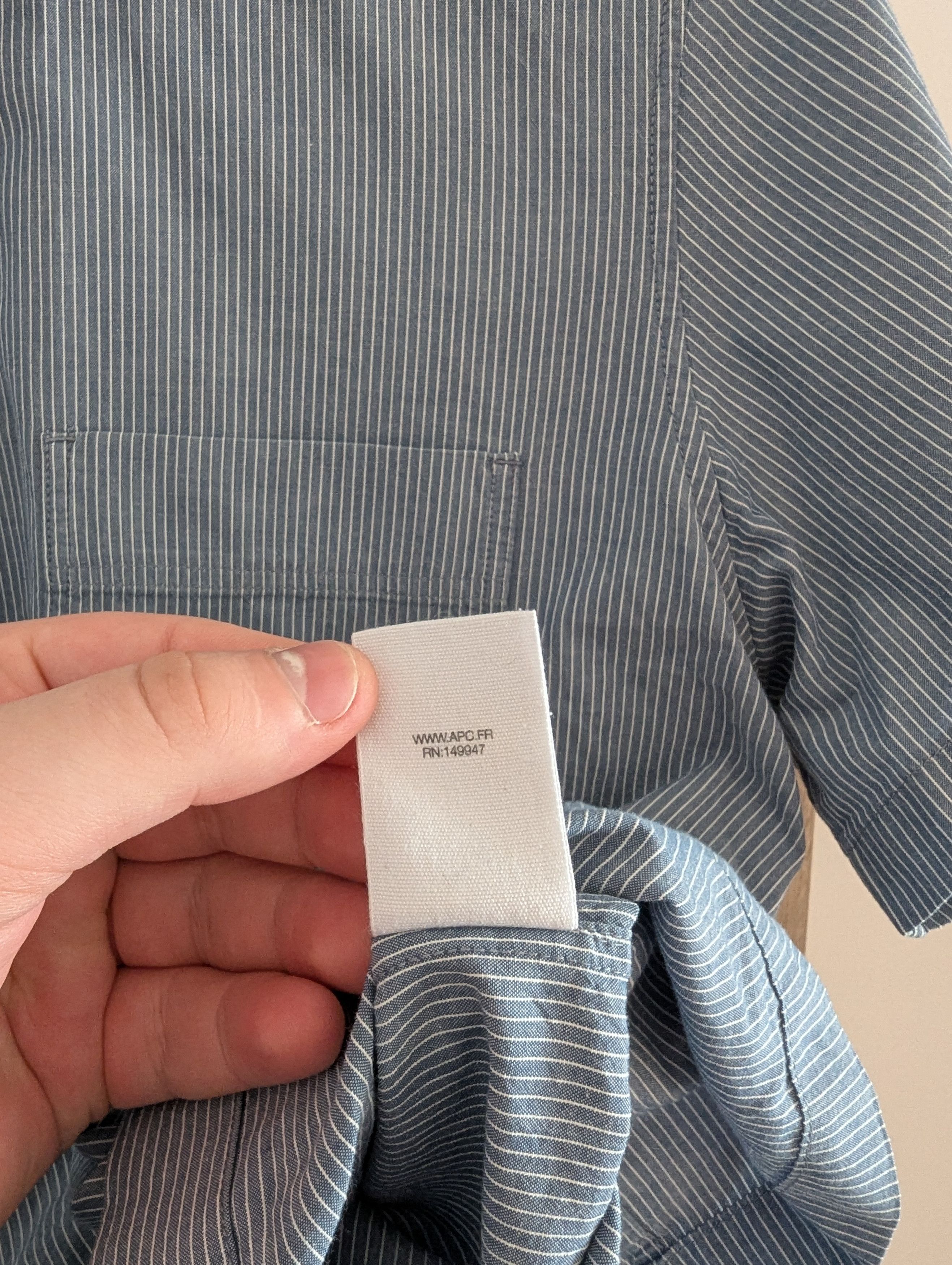A.P.C. A.P.C. Bruce Short-Sleeve Shirt Blue Button Up Size US M / EU 48-50 / 2 - 7 Thumbnail