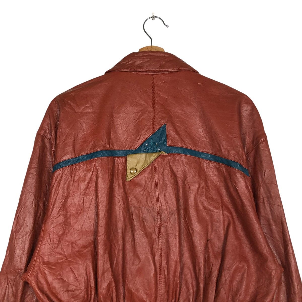 Japanese Brand 🔥VINTAGE BIKER LEATHER JACKET LA HATHOR ISSEY MIYAKE Size US M / EU 48-50 / 2 - 11 Thumbnail