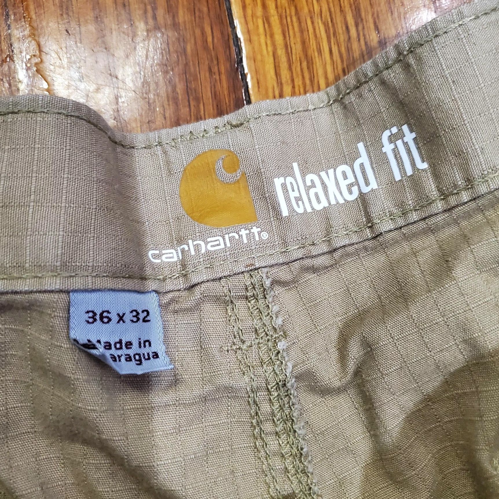Carhartt Carhartt Pants Mens 37x32 Beige Cargo Force Relaxed Fit Ripstop Workwear Utility Size US 36 / EU 52 - 7 Thumbnail