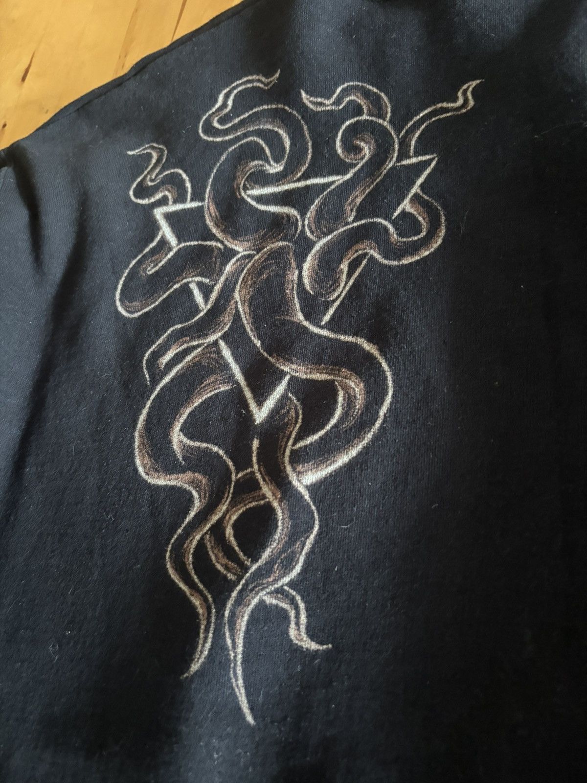 Handmade × Hanes “Eldritch” -Hand-Bleach-Painted Hoodie Size US XL / EU 56 / 4 - 2 Thumbnail