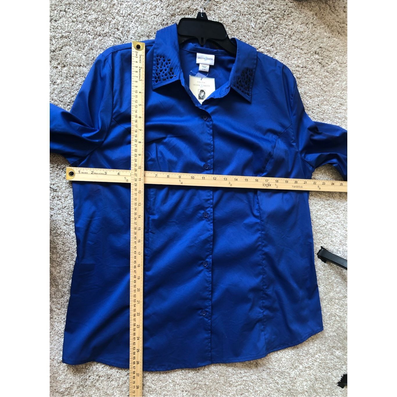 Other Jaclyn Smith Women’s Elegant Blue with Black Rhinestone Coll Size XL / US 12-14 / IT 48-50 - 7 Thumbnail