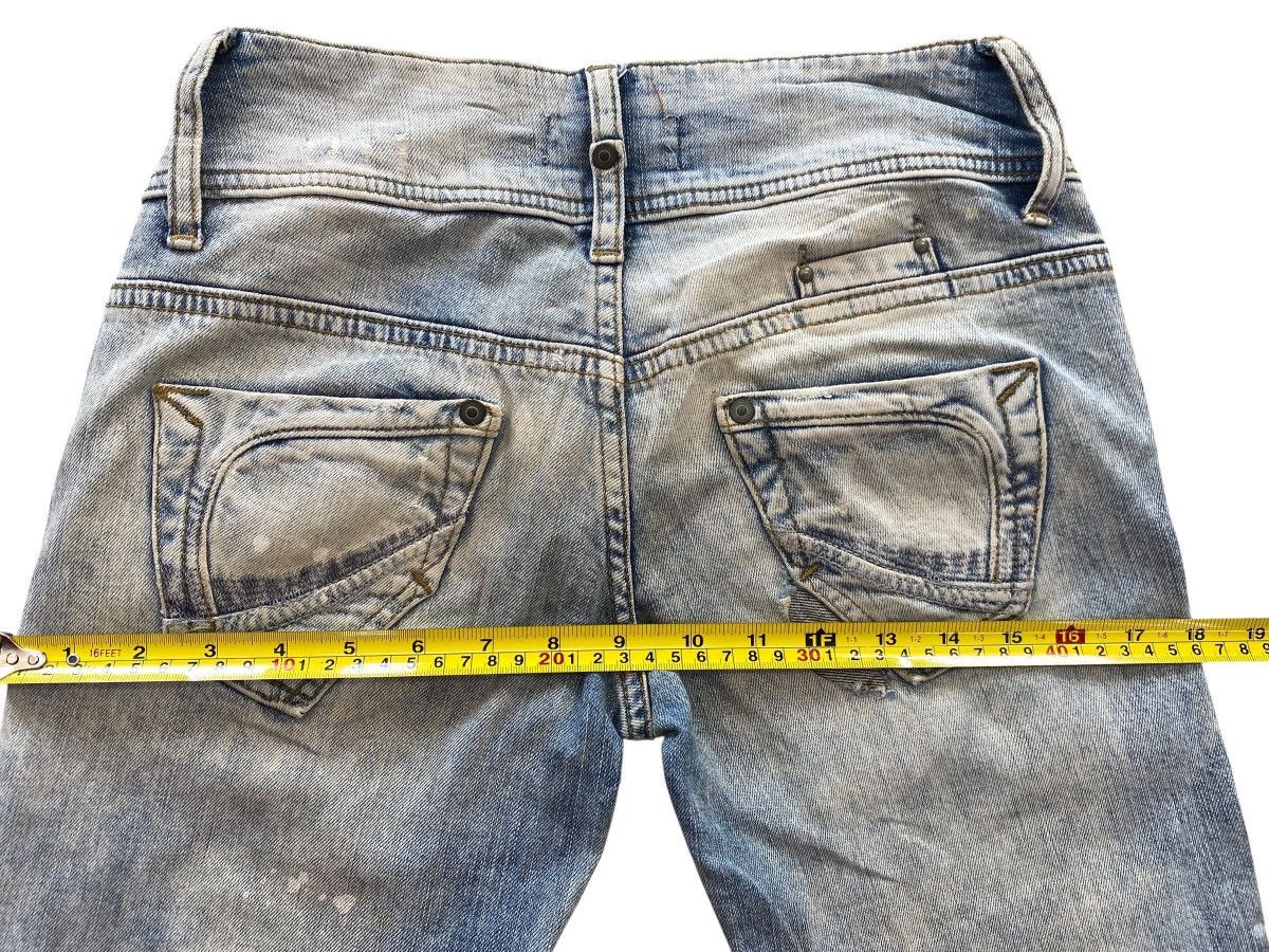 Japanese Brand Denim Rules Light Wash High Waist Boot Cut Style Jeans Size 28" / US 6 / IT 42 - 8 Thumbnail