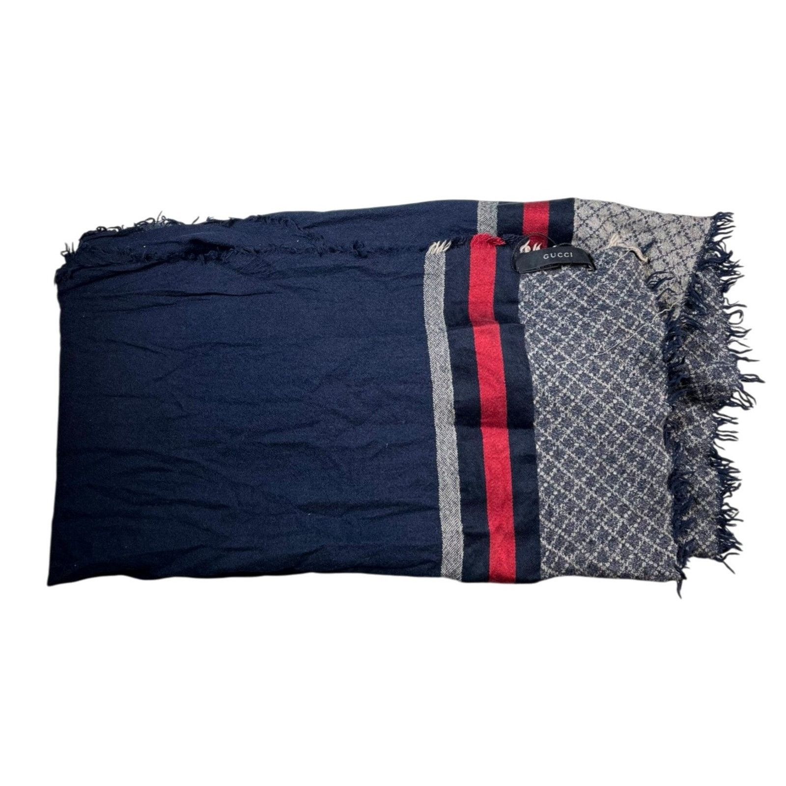 Gucci Gucci Monogram Navy Scarf Size ONE SIZE - 1 Thumbnail