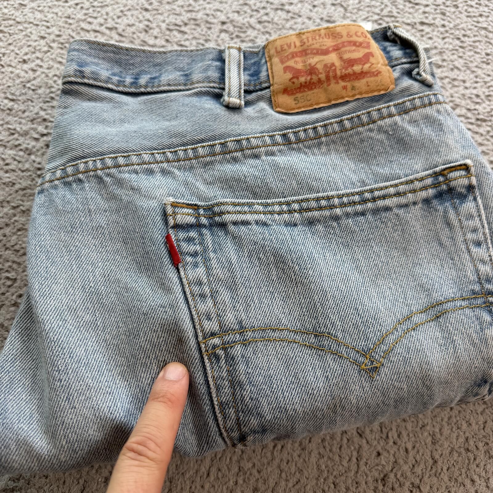 Levi's Vintage Levis 550 Relaxed Fit Light Wash Baggy Jeans 40x28 Size US 40 / EU 56 - 12 Thumbnail