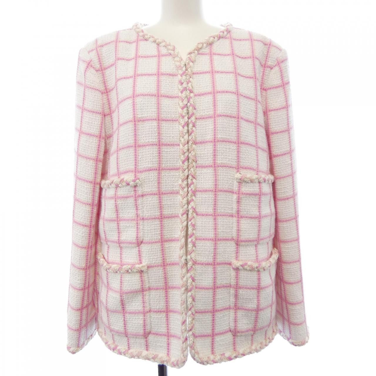 Chanel Chanel Chanel LOOK38 Collarless Jacket Textile Outerwear P73947V65544 DUTY FREE for USA Size ONE SIZE - 1 Thumbnail