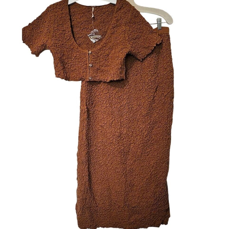 Free People Free People Double The Fun Set $128 MEDIUM Brown /Sienna Size 32" / US 10 / IT 46 - 3 Thumbnail