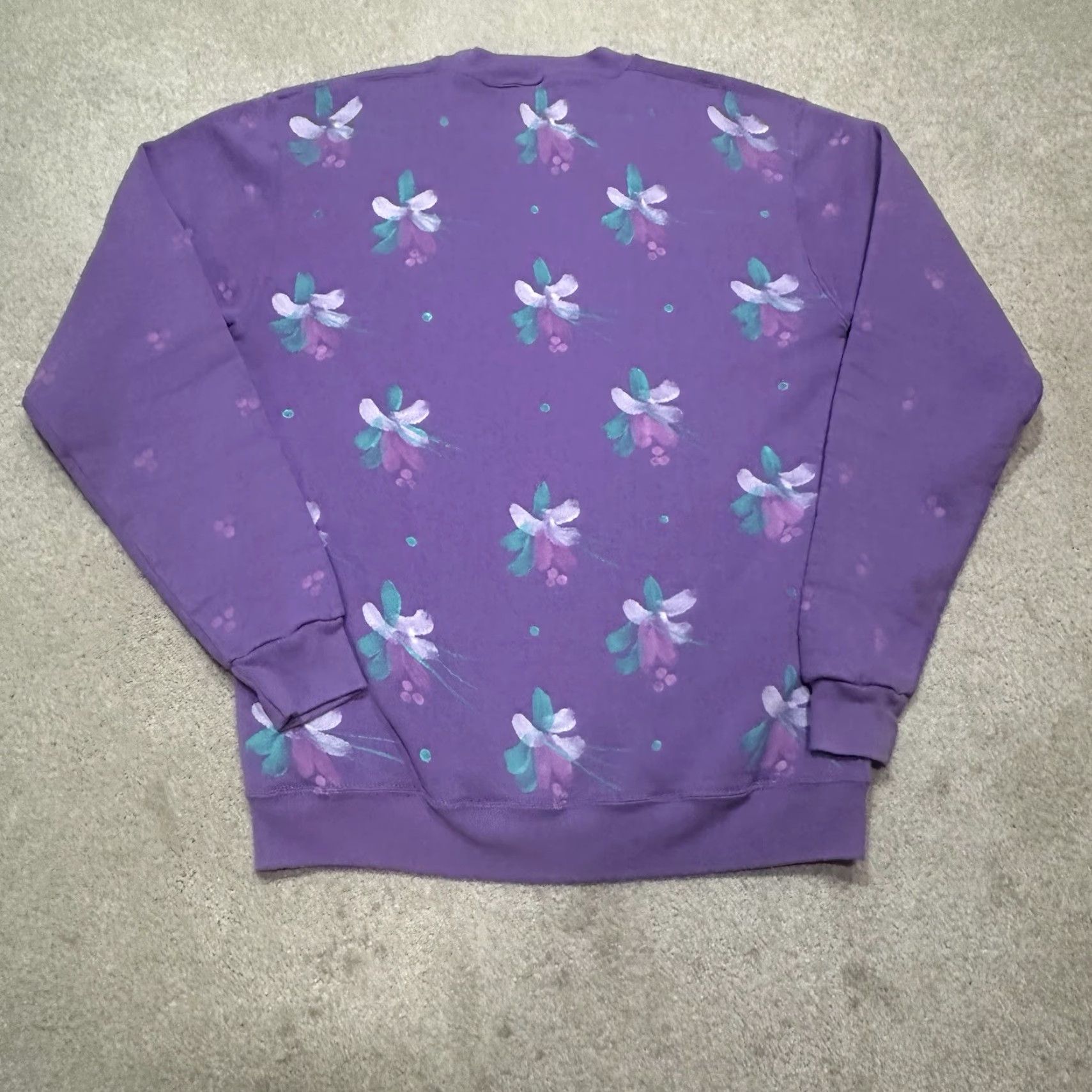 Russell Athletic VINTAGE Russell Athletic Crewneck Sweatshirt Womens Medium Painted Floral Size M / US 6-8 / IT 42-44 - 3 Thumbnail