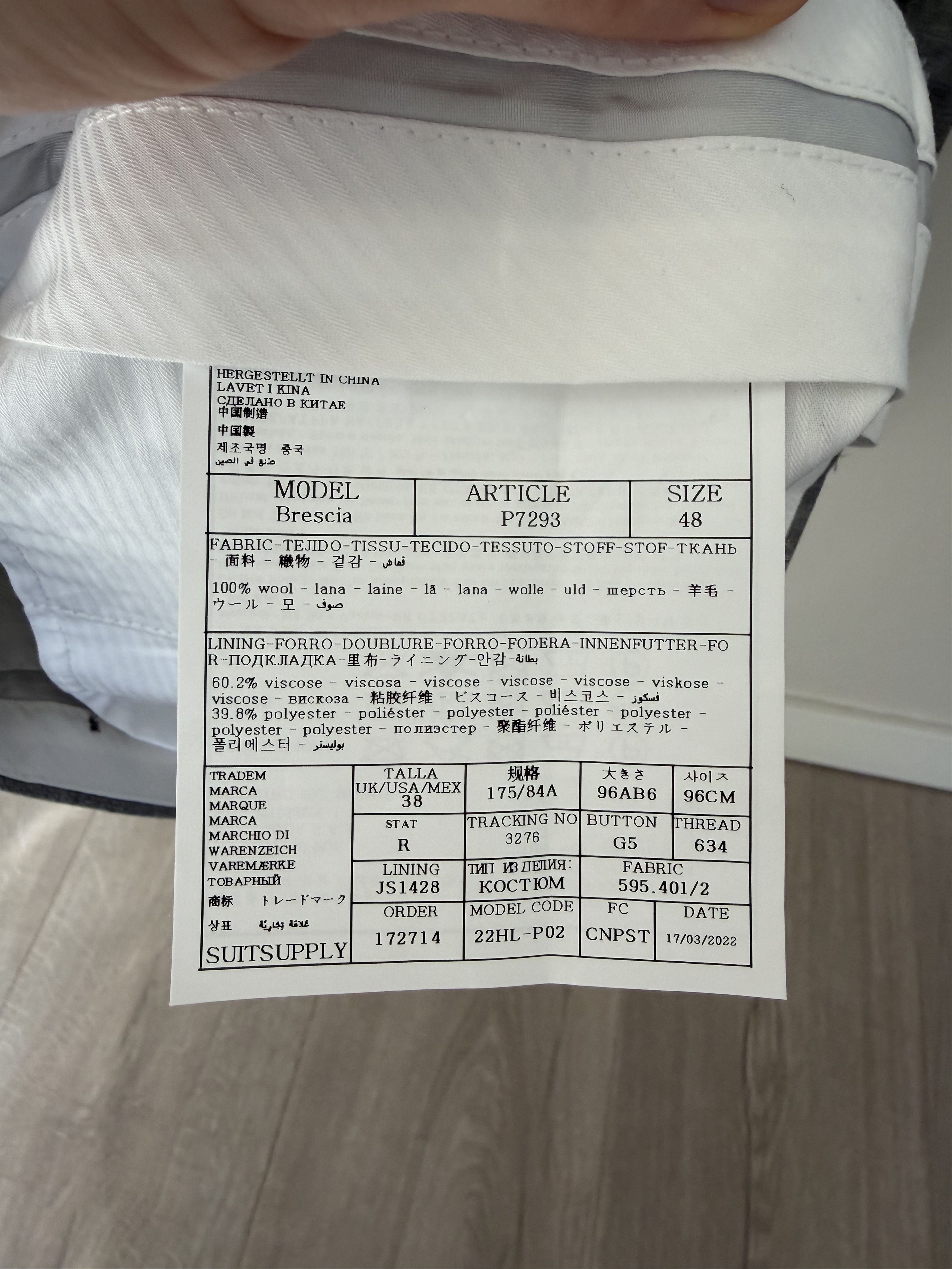 Suitsupply NWOT Suitsupply grey tropical wool trousers, size w32 Size US 32 / EU 48 - 4 Thumbnail