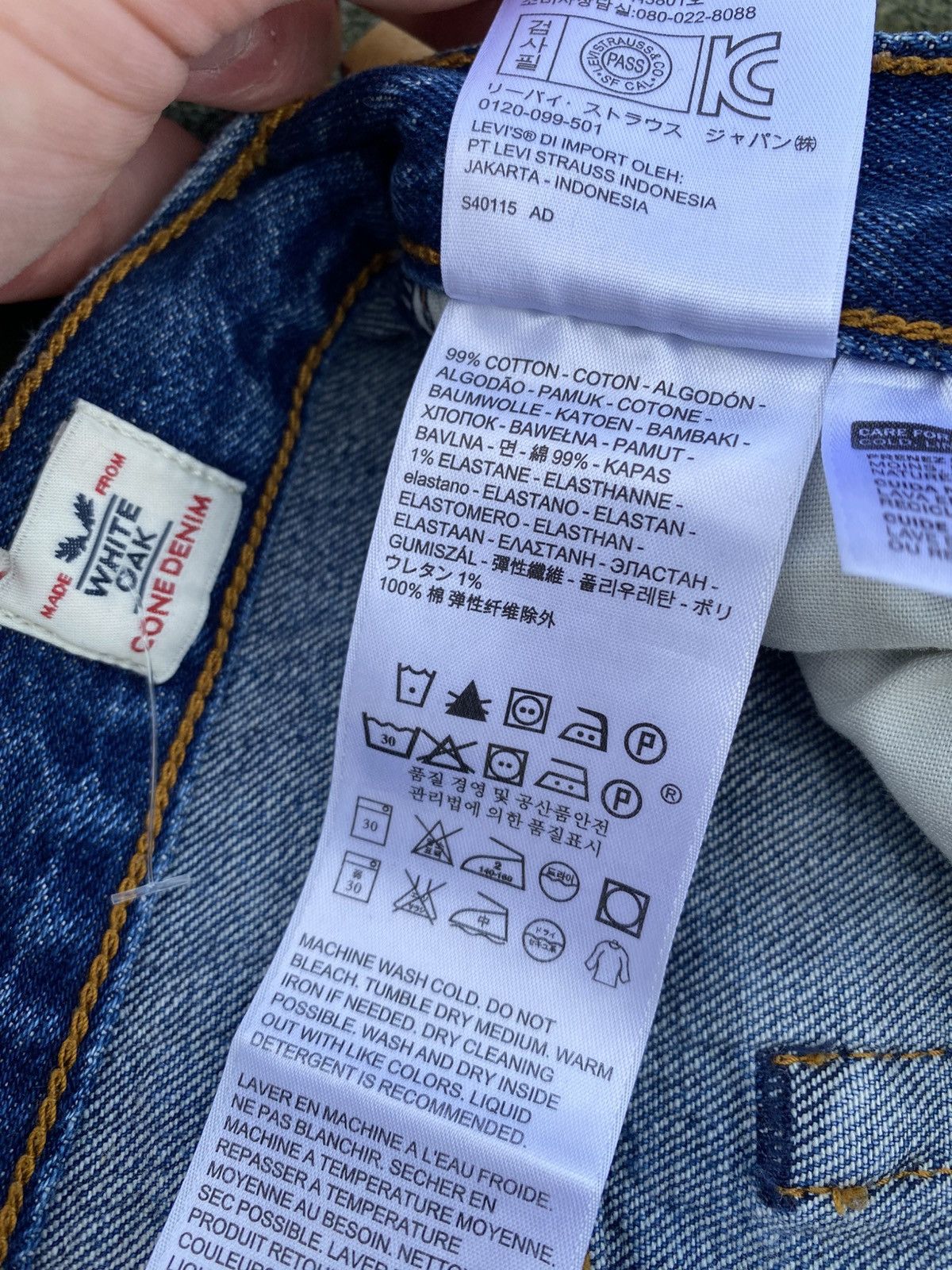 Levi's × Vintage Deadstock Levi’s White Oak Cone Denim Jeans Rare W23 XSS-XS Size 23" - 14 Thumbnail