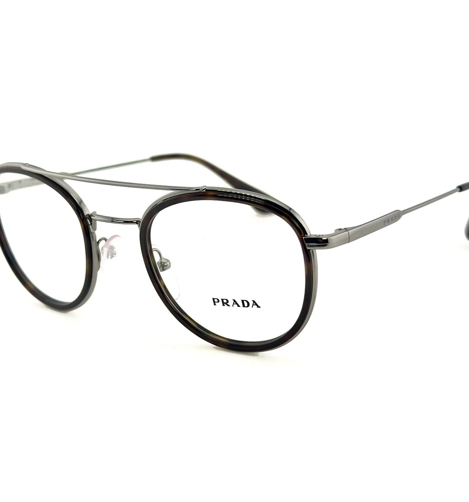 Prada PRADA 66X Gunmetal Brown Retro Unisex Metal Oval PR66XV 66XV Size ONE SIZE - 8 Thumbnail