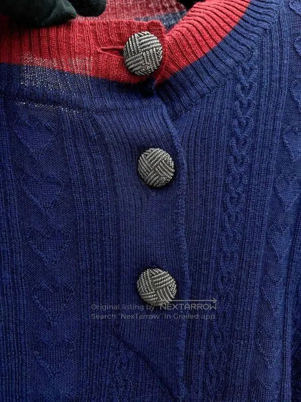 Chanel Chanel Blue Wool Long Sleeve Sweater . Size S / US 4 / IT 40 - 4 Thumbnail