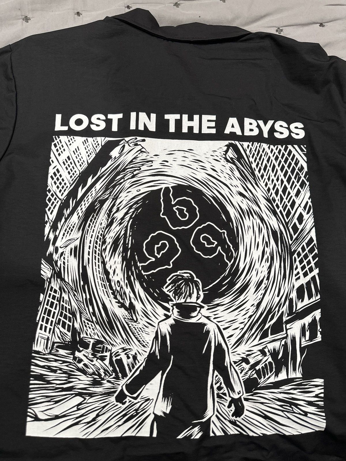 Image of 999 Club Juice Wrld Lost In The Abyss Windbreaker in Black, Men's (Size Small)