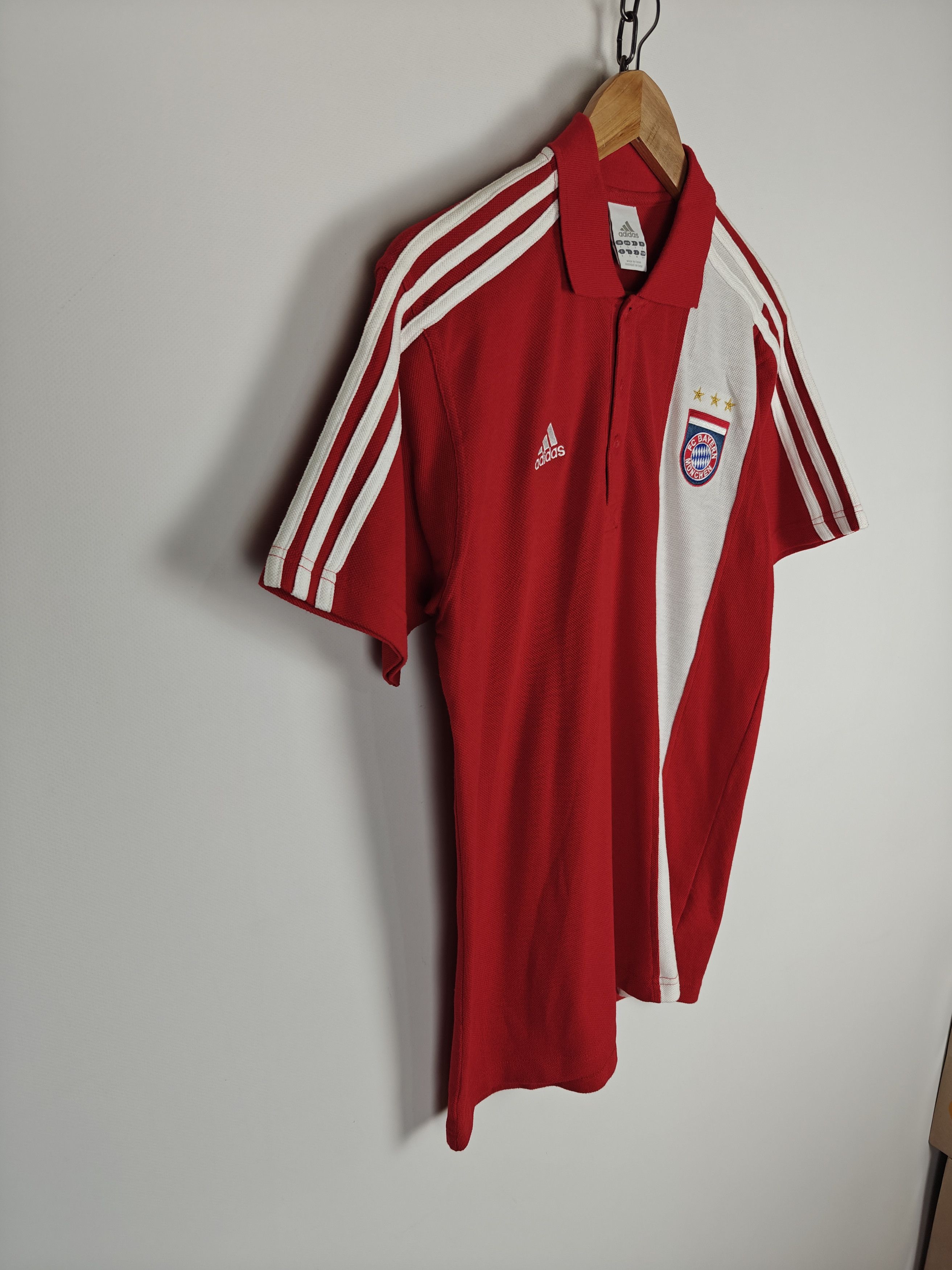 Adidas Adidas FC Bayern Munchen Polo T-Shirt VTG Red size S Size US S / EU 44-46 / 1 - 6 Thumbnail