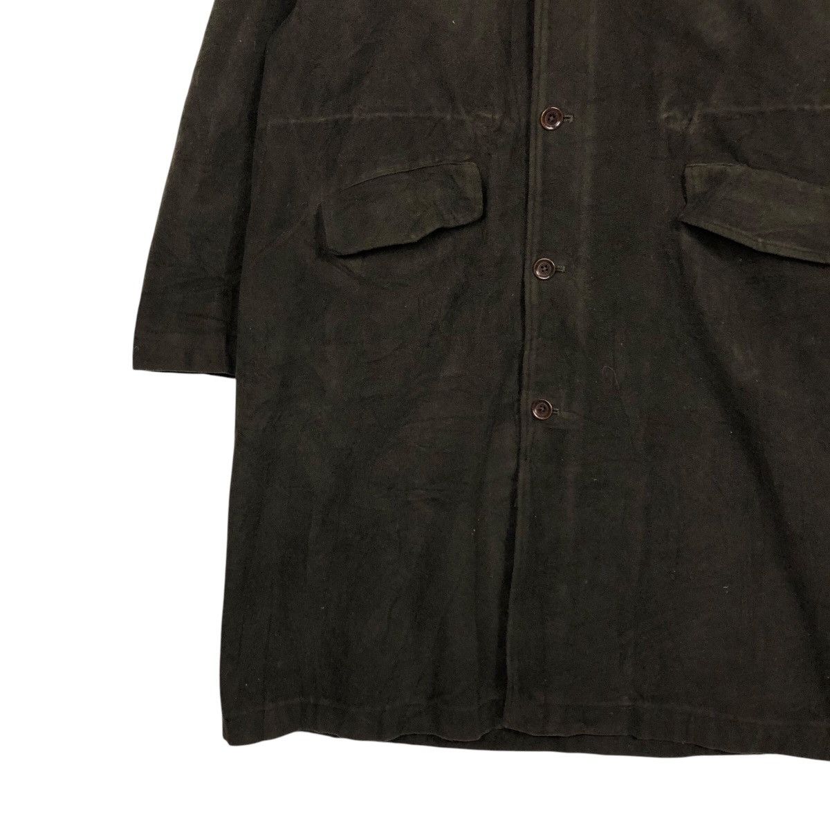 Y's for Men 🔥RICH DARK GREEN VINTAGE LONG OVERCOAT WOOL Y’S FOR MEN Size US L / EU 52-54 / 3 - 8 Thumbnail