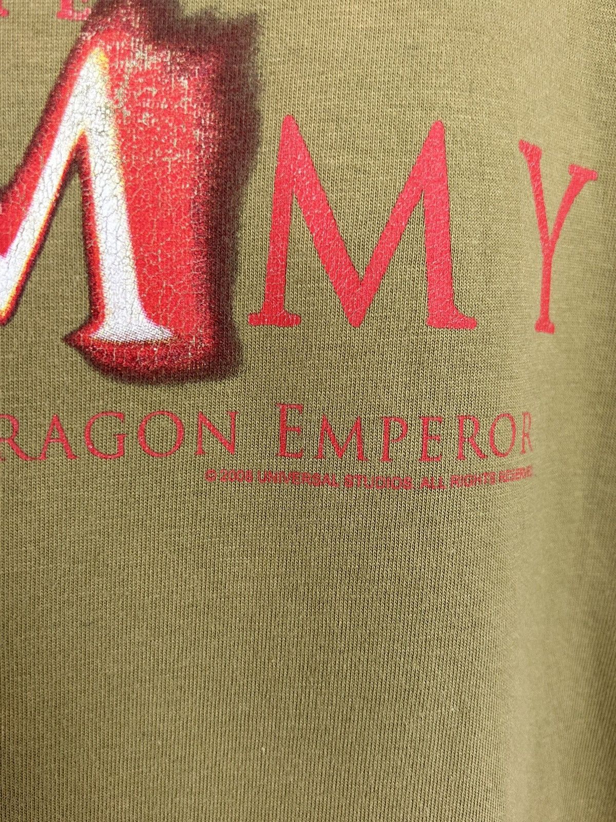 Vintage 00s Vintage The Mummy 2008 Dragon Emperor Promo T-Shirt Size US L / EU 52-54 / 3 - 3 Thumbnail