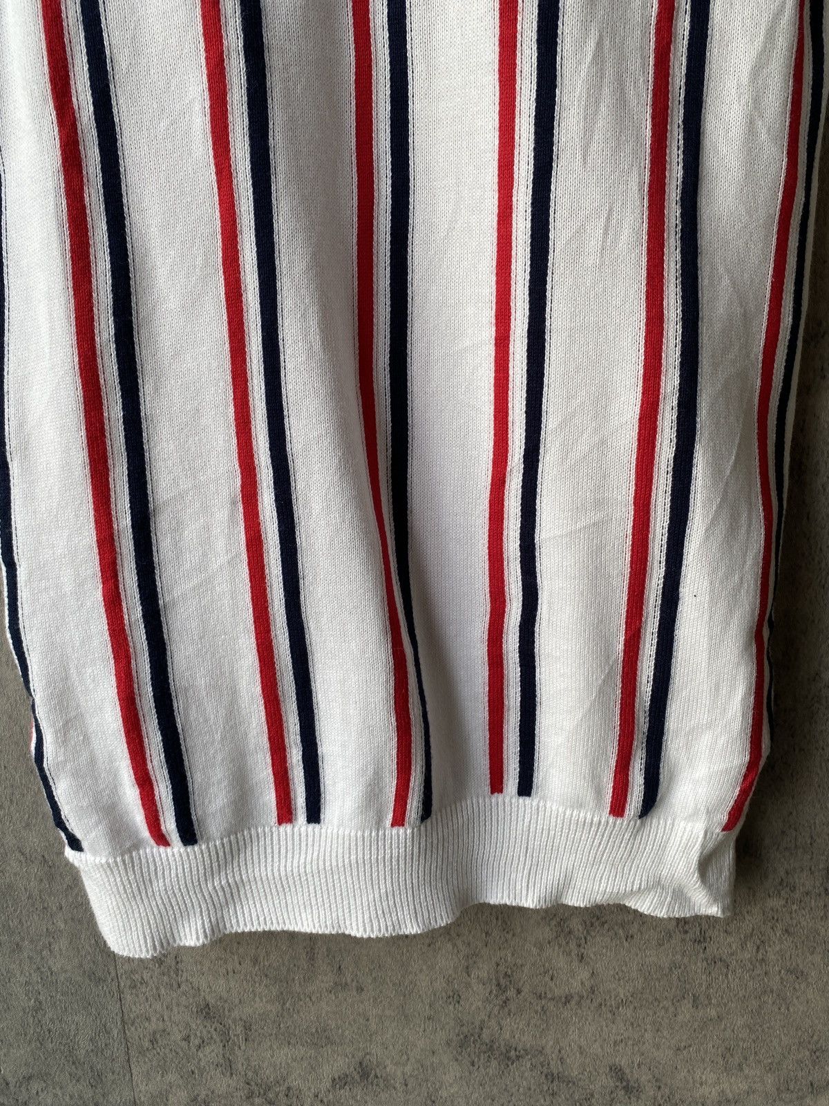Thom Browne Thom Browne RWB-Stripe Knitted Cotton Polo Shirt Size US XS / EU 42 / 0 - 12 Thumbnail