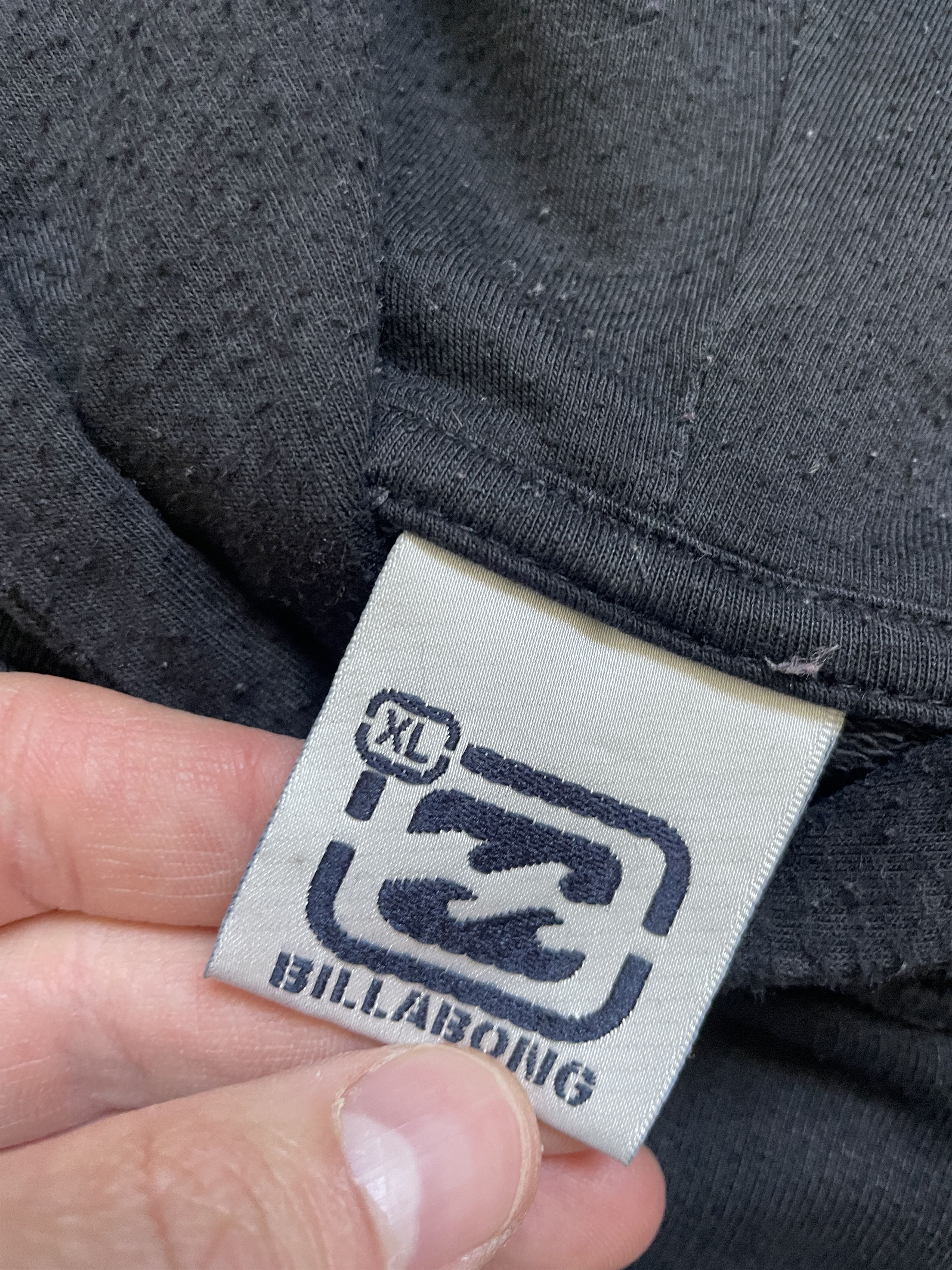 Billabong VINTAGE 90S BILLABONG FLAME LOGO BLACK BOXY OVERSIZED HODIE Size US XL / EU 56 / 4 - 4 Thumbnail