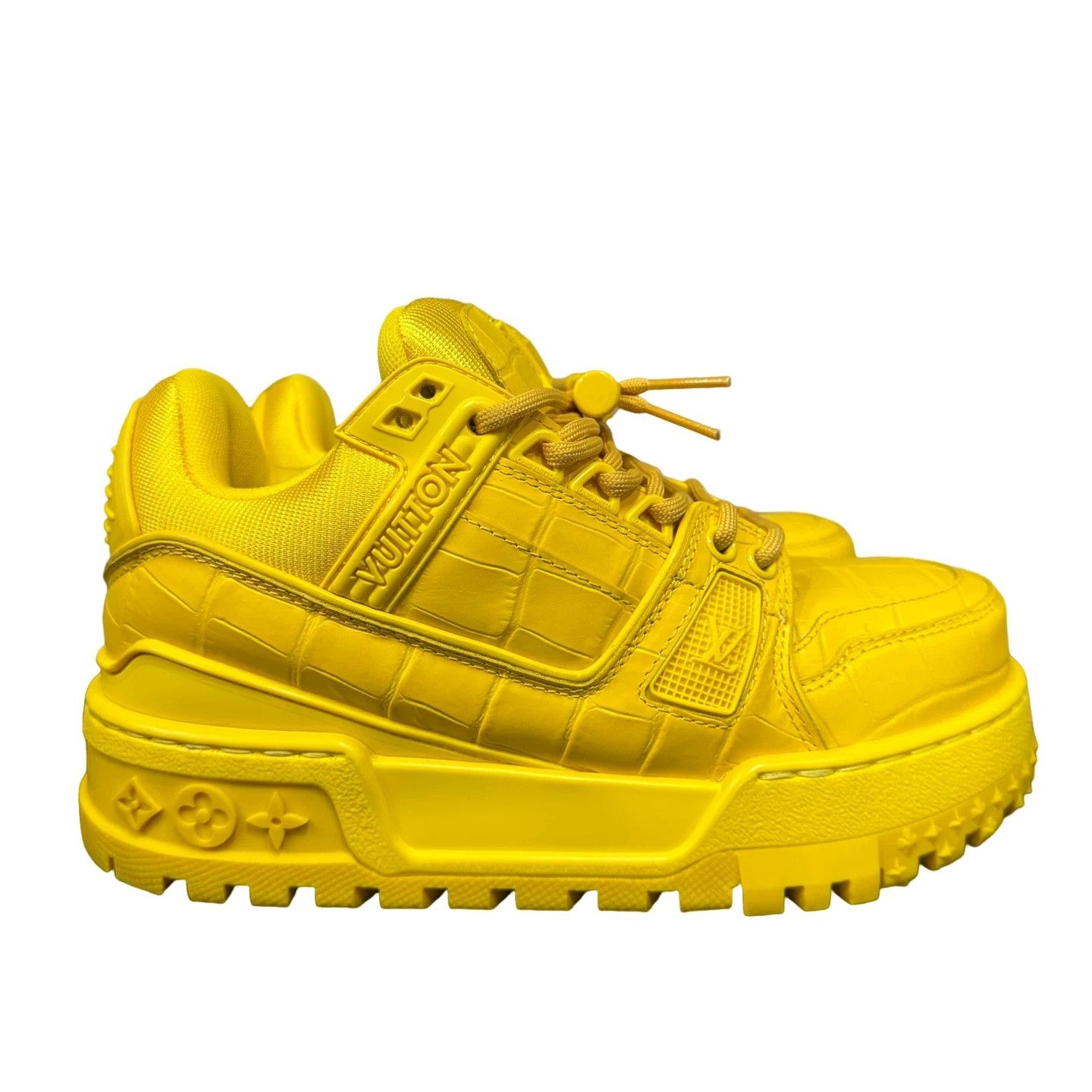 Louis Vuitton Louis Vuitton Yellow Platform Trainer Sneakers Size 34.5 Size US 4.5 / IT 34.5 - 1 Thumbnail