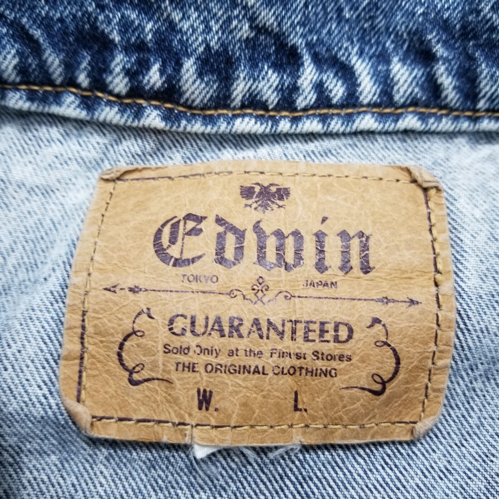 Other Edwin Jean Jacket Womens Large Blue Denim Pockets Stones Size L / US 10 / IT 46 - 11 Thumbnail