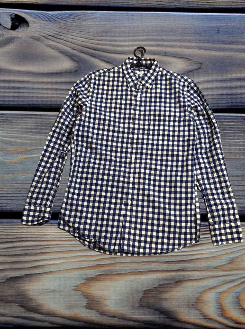 Uniqlo Uniqlo Mens Shirt Navy Checked Button Up Size US S / EU 44-46 / 1 - 1 Thumbnail