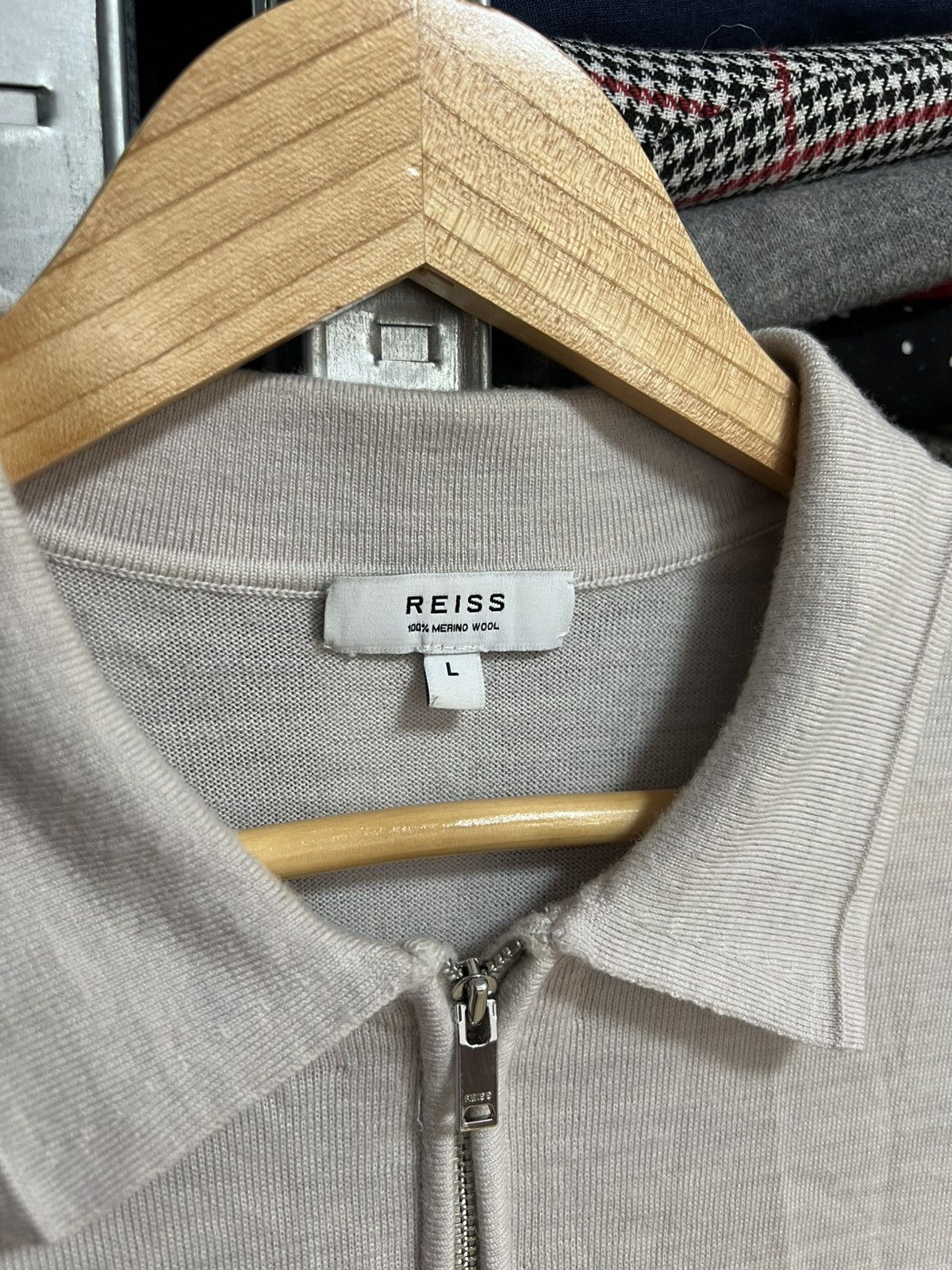 Reiss Reiss 1/4 Zip Wool Collared Sweater Long Sleeve Pullover L Size US L / EU 52-54 / 3 - 3 Thumbnail