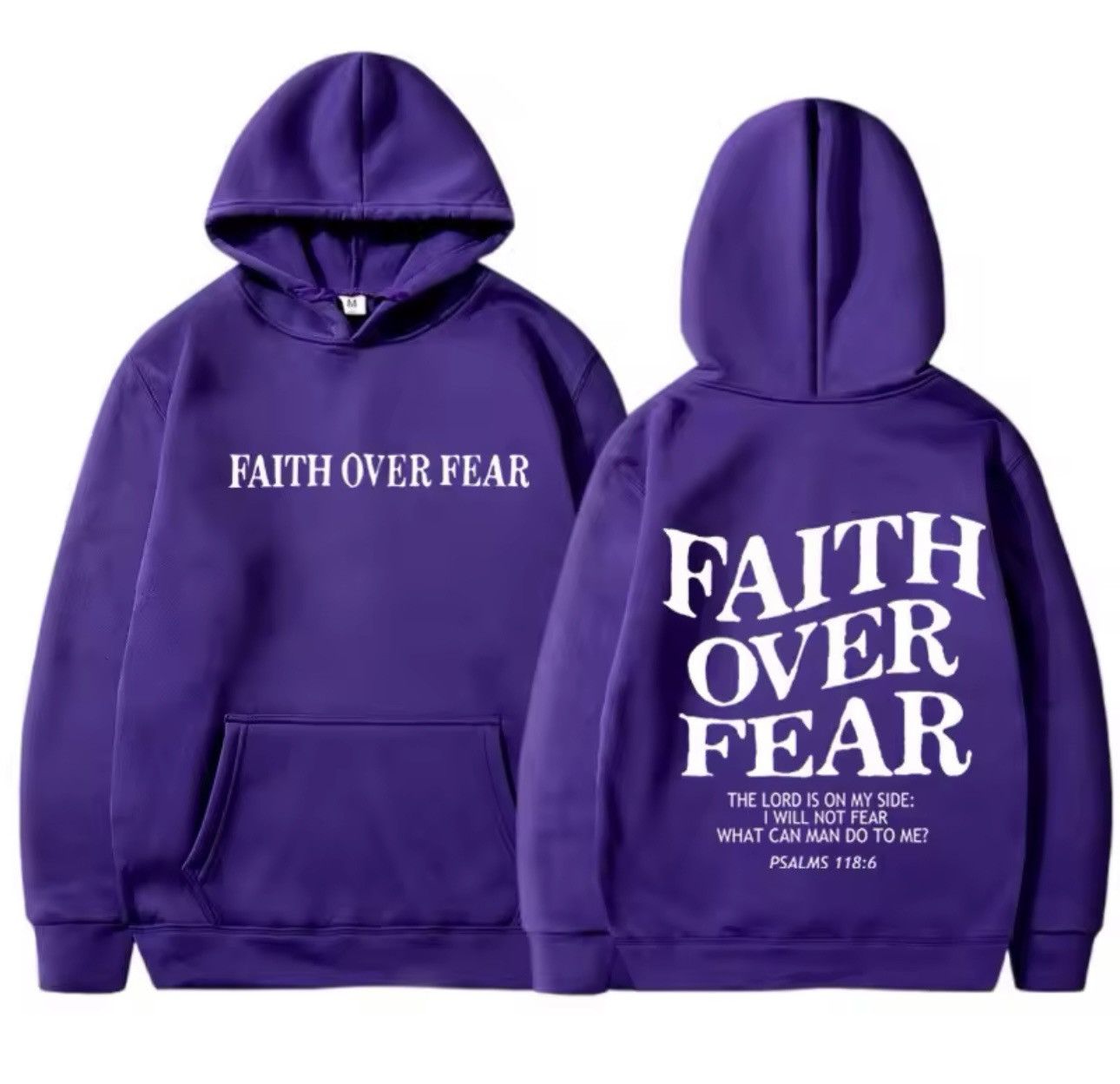 Japanese Brand Hoodie “Faith Over Fear” Size US M / EU 48-50 / 2 - 1 Thumbnail