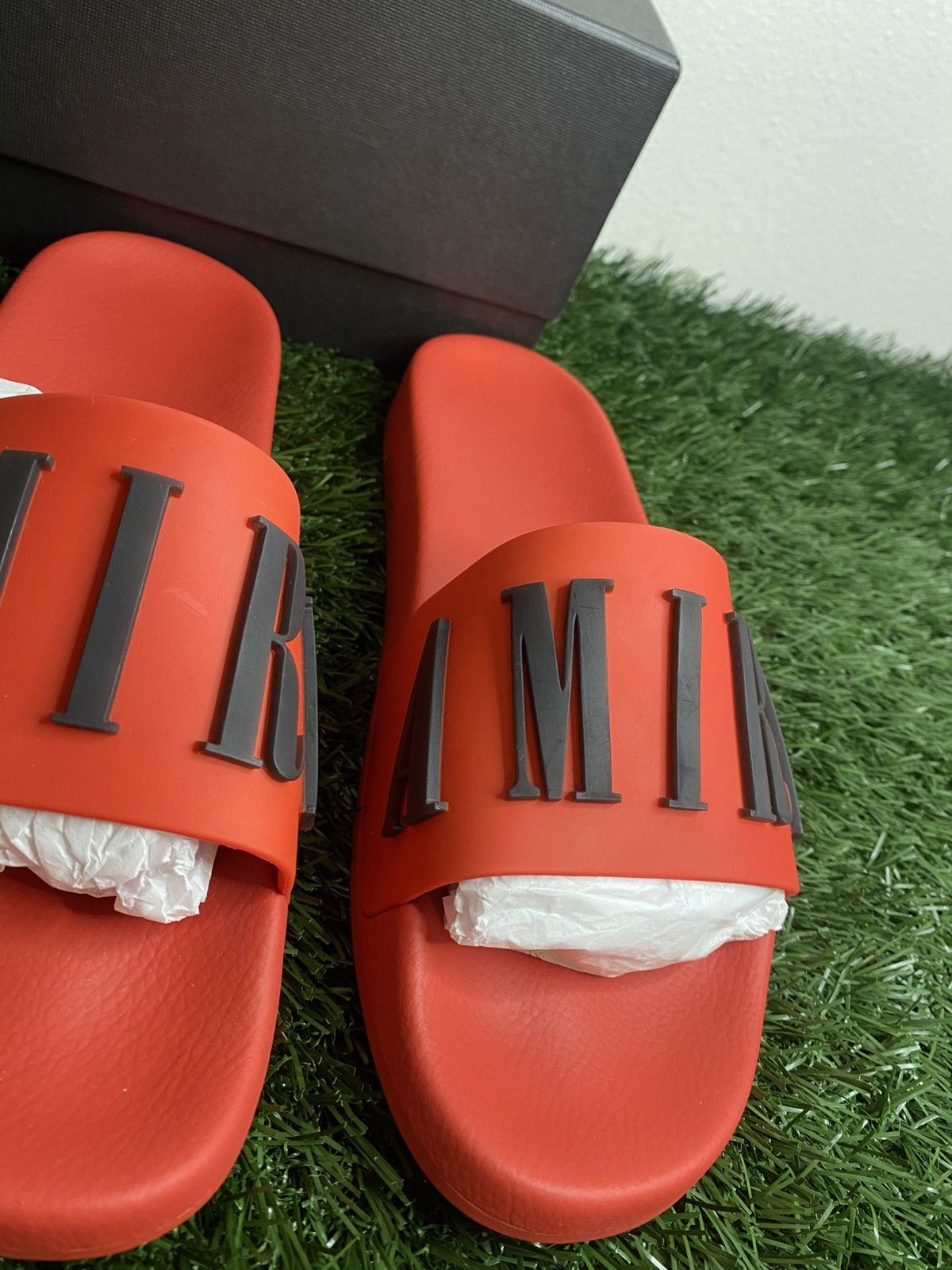 Amiri Amiri Logo Slides ‘ Red ’ | BRAND NEW! Size US 9 / EU 42 - 6 Thumbnail