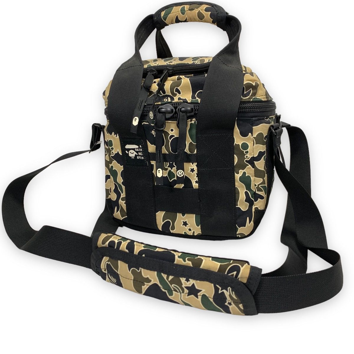 image of Bape Vintage Psyche Camo 2 Way Shoulder Tote Bag Nigo Era, Men's